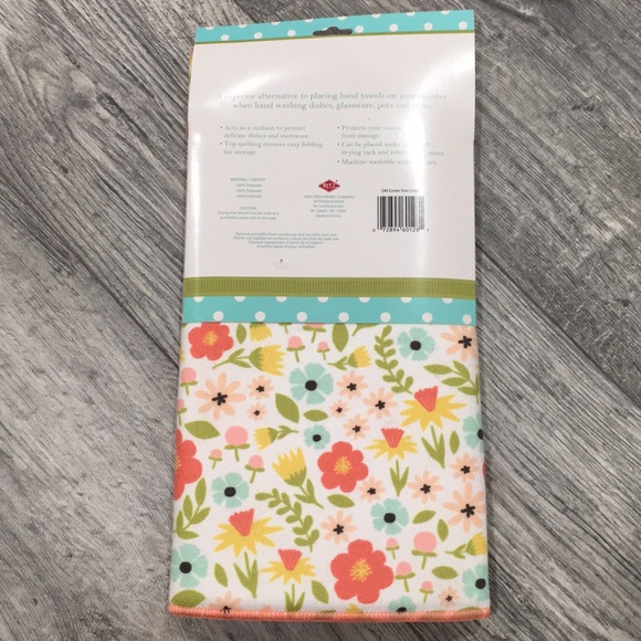 Ritz Reversible Microfiber Drying Mat Floral/Peach - Picture 4 of 6